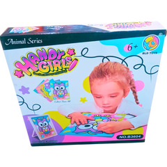 Handy Girls Yarn Art Set – Animal Series | Weave & Create Colorful Art with Pen | DIY Craft Kit for Kids | Ages 6+