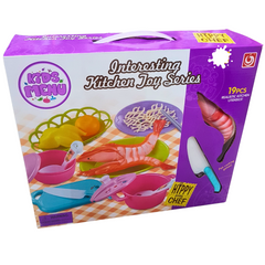 Kids Menu Interesting Kitchen Toy Series - 19-Piece Realistic Cooking Playset