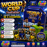 World Cup Football Trading Card Game Collector Tin Set | Soccer Trading Cards with Collector Storage Box | Football Card Game for Kids & Collectors Age 6+