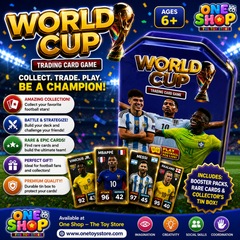 World Cup Football Trading Card Game Collector Tin Set | Soccer Trading Cards with Collector Storage Box | Football Card Game for Kids & Collectors Age 6+