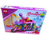 170-Piece Ice Cream Tricycle Building Set – DIY Pretend Play City Scene Toy for Girls | Colorful Construction Blocks with Mini Figures | Age 6+