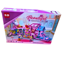 170-Piece Ice Cream Tricycle Building Set – DIY Pretend Play City Scene Toy for Girls | Colorful Construction Blocks with Mini Figures | Age 6+