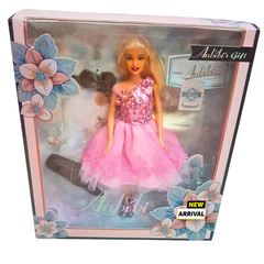 Anbibi Fashion Doll in Pink Dress – Elegant Gift for Girls – Pretend Play & Imagination Booster
