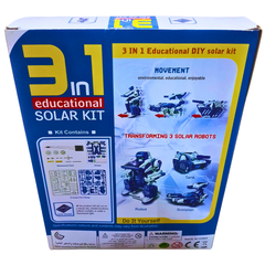 3-in-1 Solar Robot Kit for Kids – DIY STEM Educational Toy with Transforming Robot, Tank & Scorpion
