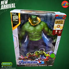 Marvel Avengers Hulk Titan Hero Power FX Action Figure with Lights & Sound – Large Talking Superhero Toy for Kids (3+ Years)