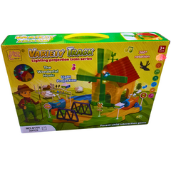 Variety Track Lighting Projection Train Set with Wonderful Music and 360° Rotation for Kids Aged 3+