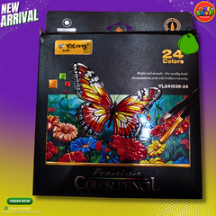 Yalong 24 Colors Premium Color Pencils Set for Kids – Bright & Smooth Coloring Pencils for Drawing, Sketching & School Supplies in Pakistan