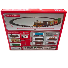 Classical Electric Train Set for Kids – 11-Piece Rail Track with Sound & Light | Retro Battery Operated Train Toy (Ages 3+)