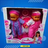 New Arrival: 10-Inch Twin Baby Dolls Set with Soft Body - Boy & Girl, Interactive Sounds, 'Daddy & Mummy' Cries and Laughs, 'We Are Best Friends' Phrase, Includes Pillow & Blanket - Ideal Gift for Girls