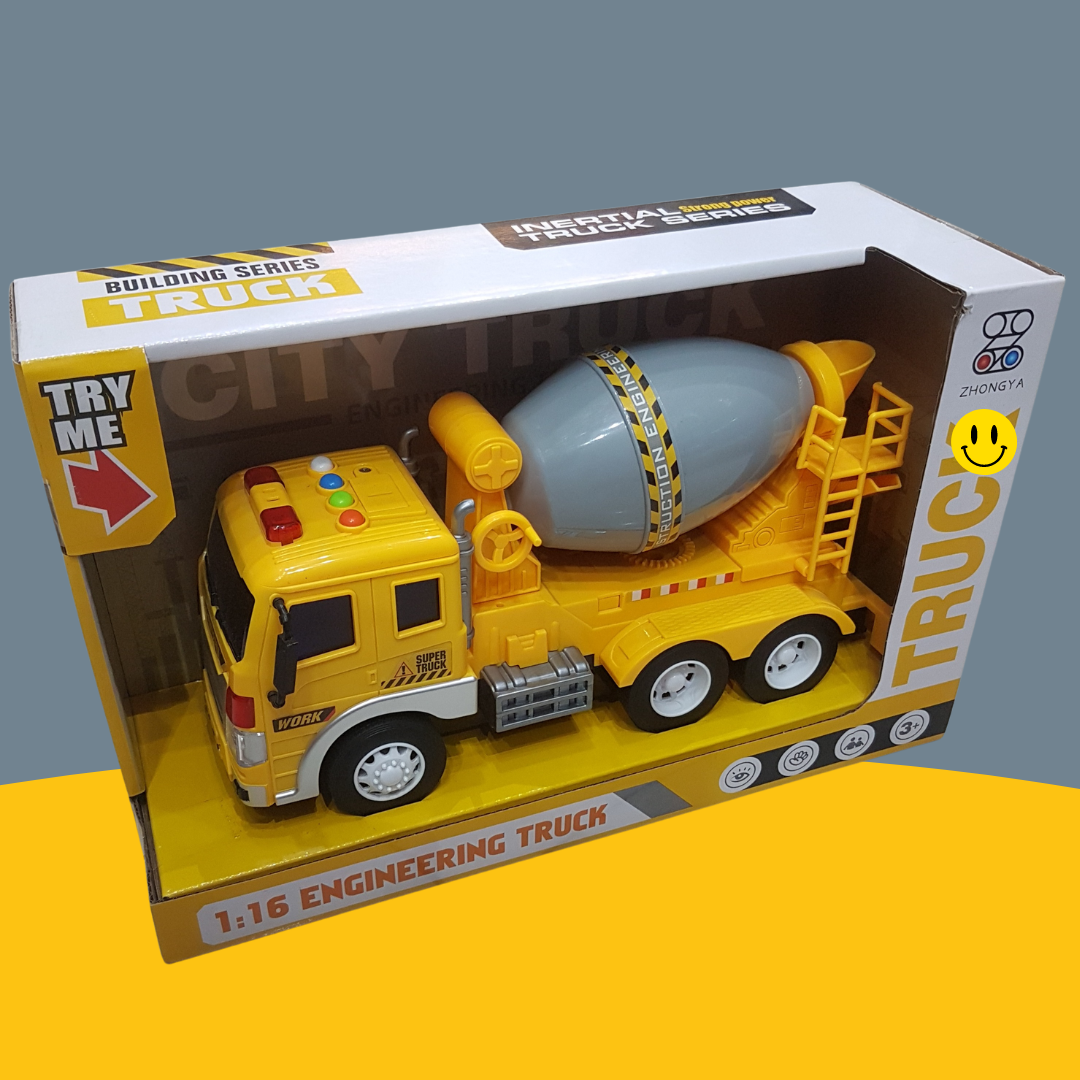 Mega Mixer Engineering Truck Toy for Kids - 1:16 Scale Construction Vehicle