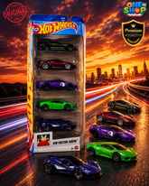Hot Wheels HW Motor Show 5-Car Pack – Aston Martin Vulcan, Ferrari SF90 Stradale, Ford GT, Lamborghini Huracán & Lotus Evija Die-Cast Set
