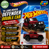 Hot Wheels ’15 Land Rover Defender Double Cab – Off-Road Die-Cast Pickup Truck Toy for Kids & Collectors