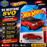 Hot Wheels 'Then and Now' 1984 Ford Mustang SVO - Limited Edition (Number 192/250)