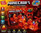Minecraft Light Block Series Building Set – 356 PCS LED Minecraft Blocks Toy for Kids | Creative Construction Toy with Dragon & Figures | Educational Building Bricks Gift for Boys & Girls 6+