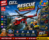 JIE STAR City Global Rescue Helicopter Building Blocks Set β Rescue Chopper Construction Toy for Kids | Emergency Helicopter Brick Set with ATV | Educational STEM Toy for Boys & Girls 6+
