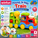 Winfun Pound ‘N Play Train for Toddlers – Interactive Hammer Ball Drop Train Toy with Lights, Sounds & Pull Along Fun