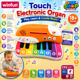 Touch Electronic Organ Piano for Kids – Musical Keyboard Toy with Colorful Keys, Learning Songs & Sound Effects