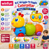 Winfun R/C Wriggle ‘N Giggle Caterpillar – Interactive Musical Remote Control Caterpillar Toy with Lights & Sounds