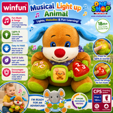 Musical Light Up Animal Plush Toy for Toddlers – Interactive Puppy Soft Toy with Lights, Sounds & Learning Numbers