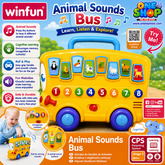 Winfun Animal Sounds Bus for Babies – Interactive Musical Learning Bus with Animal Sounds, Numbers & Lights
