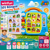 Winfun 101 Bilingual Learning Book – Interactive Animal Sound Book for Kids with English & Spanish Learning