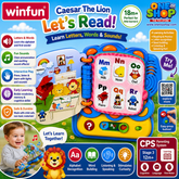 Winfun Caesar The Lion Let’s Read! – Interactive Alphabet Learning Book for Toddlers with Sounds, Words & Educational Activities