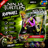 Teenage Mutant Ninja Turtles Raphael Action Figure Toy for Kids – Ninja Turtle Warrior Collectible with Accessories | Boys Action Toy Age 4+