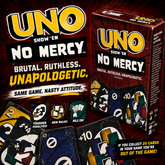 UNO No Mercy Card Game – Extreme Rules Edition for Teens & Families | Brutal +10 Cards, Strategy & Fast-Paced Fun