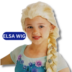 Girls' Frozen Elsa Wig - Premium Synthetic Fiber | Authentic Disney Look for Costumes & Parties