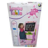 Back to School Fun 2-in-1 Drawing and Chalkboard Learning Table - Educational Playset for Kids