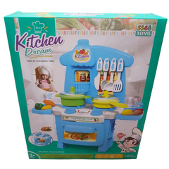 Kitchen Dream: Playful Chef's Pink Cooking Playset – Interactive Toy Kitchen for Kids