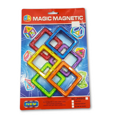 Colorful 6-Piece Magic Magnetic Set - Square 2x2" Magnets for Kids Ages 3+ | Creative & Educational Toy