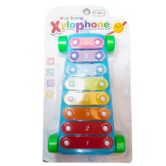 Colorful Pull Along Xylophone - Musical Toy for Toddlers and Preschoolers