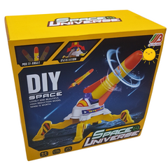 Space Universe DIY Rocket Launcher Toy Set - Creative Assembly Play for Kids 3+