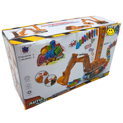 Small Construction Domino Rally - Creative Building Playset for Toddlers