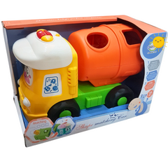 Colorful Cargo: Fun Time Shape Sorting Mixer Truck Toy for Little Learners