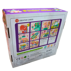 Interactive Screw Play Set for Ages 3+ | Washable, Educational Toy for Independent Skills & Cognitive Development | Includes 12 Creative Cards for Visual Training