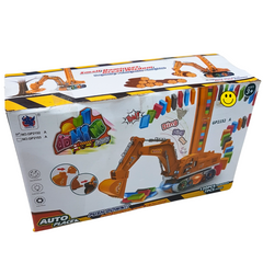 Small Construction Domino Rally - Creative Building Playset for Toddlers