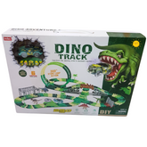 Dino Track Adventure Set - Prehistoric Racing Action with 360° Loop, Ages 3+