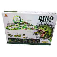 Dino Track Adventure Set - Prehistoric Racing Action with 360° Loop, Ages 3+