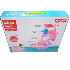 Soothing Melodies Infant Seat with Vibration & Safety Features - A Comforting Cradle for Babies