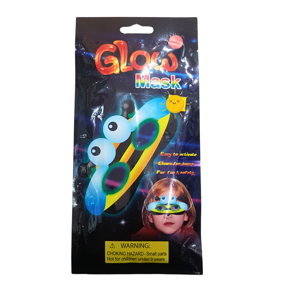Luminous Night-Time Glow Mask - Kid's Party Favor and Safety Accessory