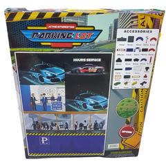 Deluxe Multi-Level Parking Lot Playset with 6 Die-Cast Cars - 97 Pieces for Ages 3+