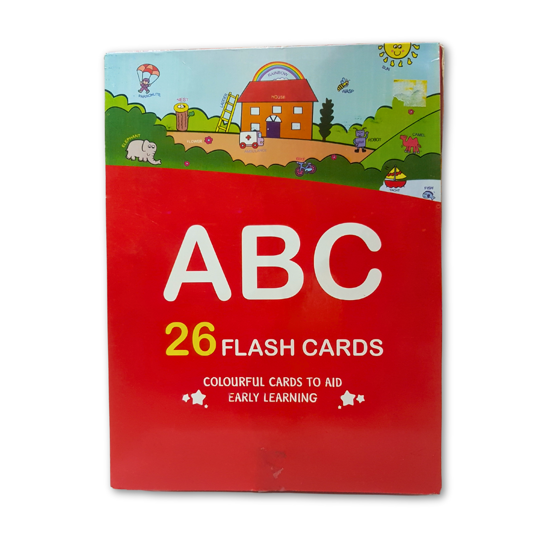 ABC 26-Piece Flash Cards Set - Vibrant & Colorful Educational Aid for Kindergarten Early Language Skill Development