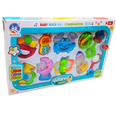 10-Piece Multicolor Baby Rattle Set: Perfect Gift for Newborns to 18 Months