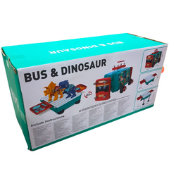 Dino Discovery Bus: STEM Educational Building Blocks Set (162+ Pieces)