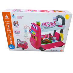 Wandertong Sweet Bakery Multi-Function Playset - Educational Toy Cart for Aspiring Young Chefs, Ages 3+