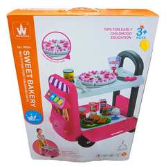 Wandertong Sweet Bakery Multi-Function Playset - Educational Toy Cart for Aspiring Young Chefs, Ages 3+