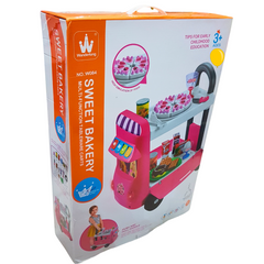 Wandertong Sweet Bakery Multi-Function Playset - Educational Toy Cart for Aspiring Young Chefs, Ages 3+