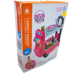 Wandertong Sweet Bakery Multi-Function Playset - Educational Toy Cart for Aspiring Young Chefs, Ages 3+